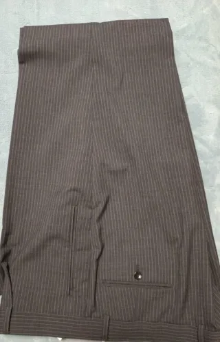 Traje chaqueta gris rayas mujer Talla 58 Dustin