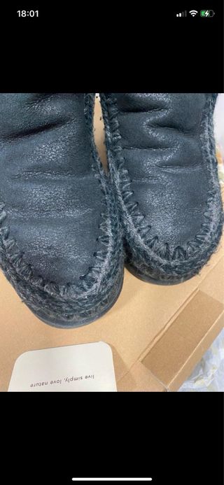 Botas MOU cuña negras talla 35
