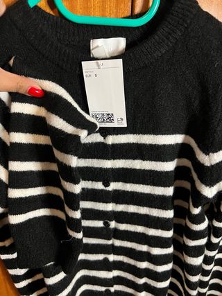 Jersey H&M rayas blanco y negro Talla S