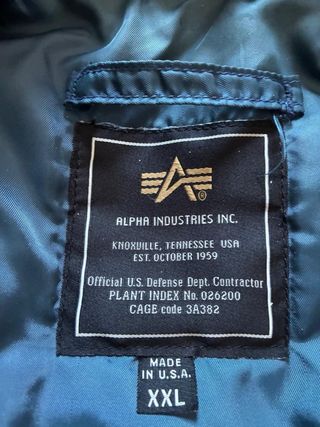 Chaqueta Bomber Alpha Industries Verde Azulada