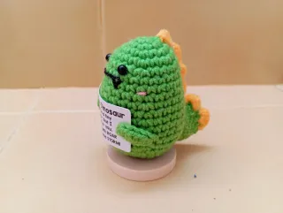 Set 2 animales crochet ganchillo Dinosaurio Paloma