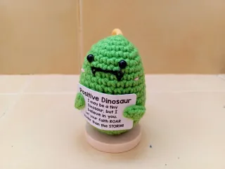 Set 2 animales crochet ganchillo Dinosaurio Paloma