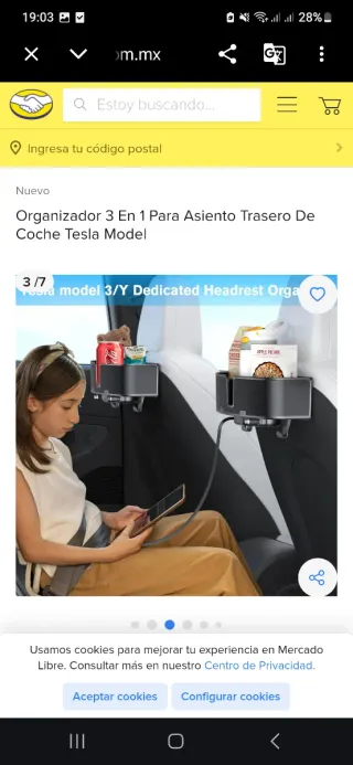Organizador Asiento Trasero Coche