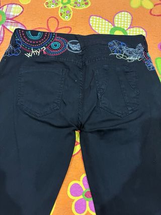 Desigual - Pantalón Vaquero Largo Para Mujer, Jeans Balloon De Tiro