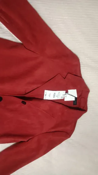 Chaqueta Zara Terciopelo Granate Talla XL
