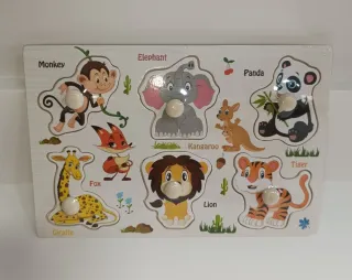 Puzzle Madera Animales Selva