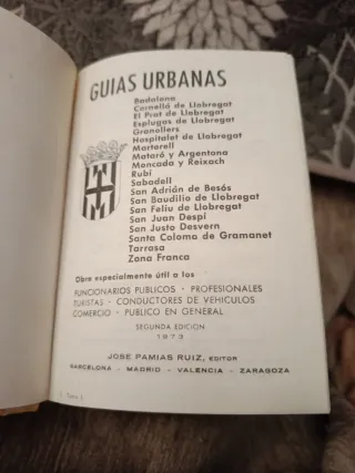 Guia urbana Barcelona provincia 1973