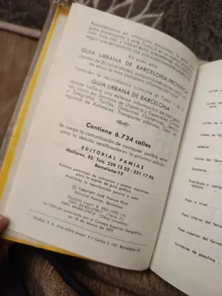 Guia urbana Barcelona provincia 1973