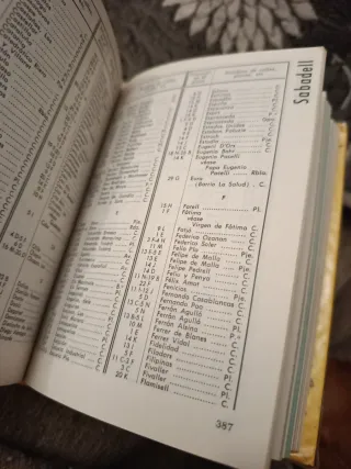 Guia urbana Barcelona provincia 1973