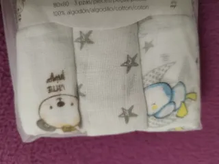 Pack 3 Gasas Muselinas Bebé Interbaby Nuevas