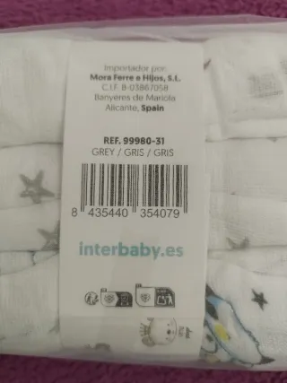 Pack 3 Gasas Muselinas Bebé Interbaby Nuevas