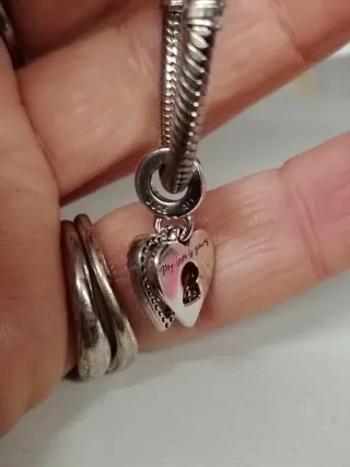 Charm Pandora Cuore Doppio Rosso Zirconi Originale