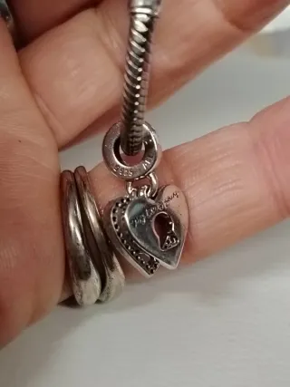 Charm Pandora Cuore Doppio Rosso Zirconi Originale