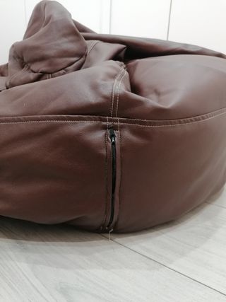 Puff de Polipiel Marrón Chocolate - Gran Calidad