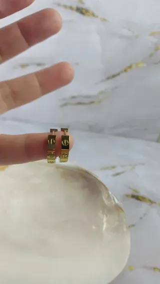 Aros Vintage Love Chapado Oro 18k