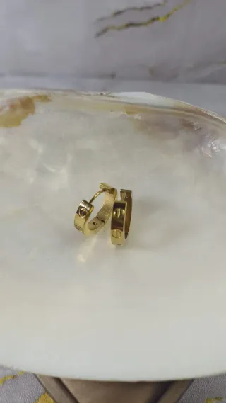 Aros Vintage Love Chapado Oro 18k