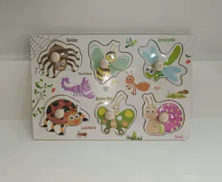 Puzzle de madera educativo insectos