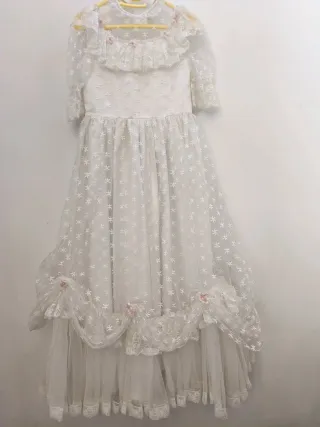 Vestido de Comunión Blanco Estrellas