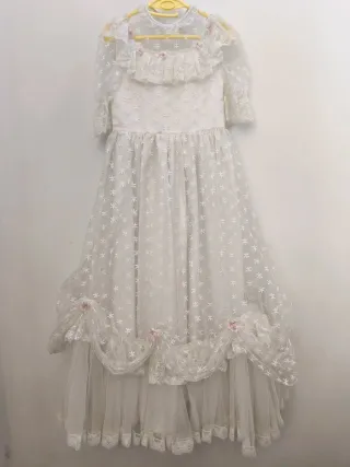 Vestido de Comunión Blanco Estrellas
