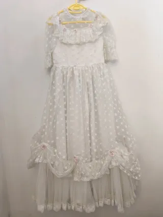 Vestido de Comunión Blanco Estrellas