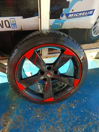 Llantas Rotor 18 Negro/Rojo