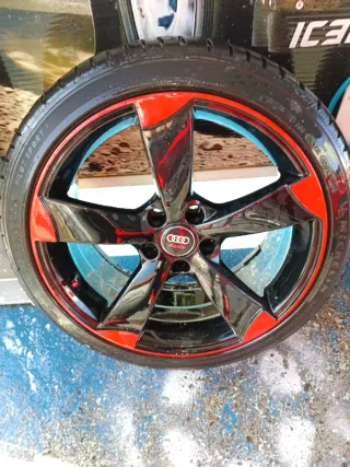 Llantas Rotor 18 Negro/Rojo