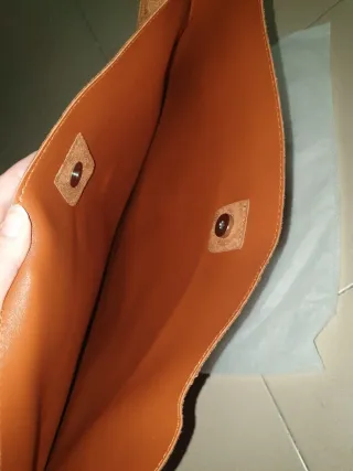 Bolso grande marrón estilo ante