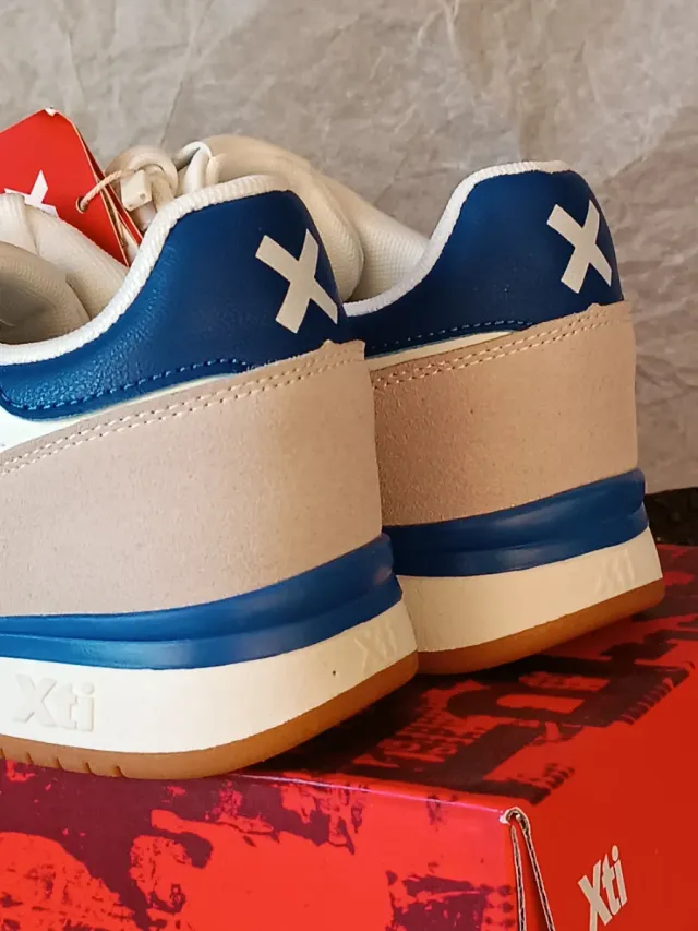 Zapatillas Xti Hombre Talla 43 Beige/Blanco