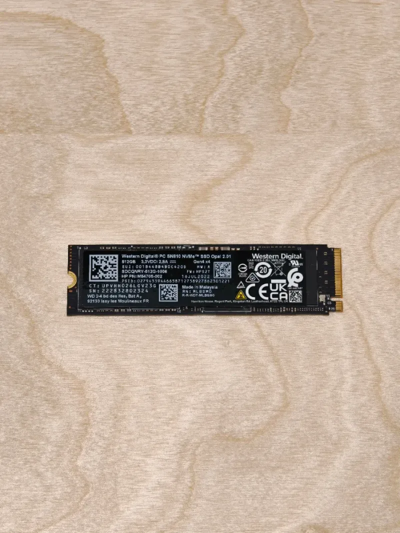 SSD NVMe Western Digital SN810 512GB PCIe 4.0
