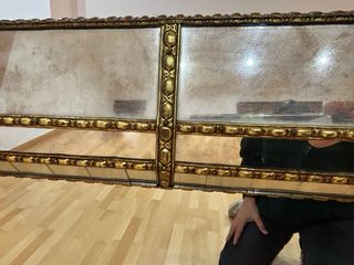 Espejo grande veneciano español Hollywood Regency