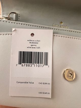 Cartera Kate Spade Blanca con Cadena plateada