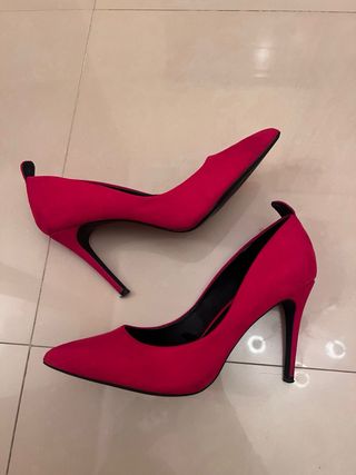 Lote 2 pares zapatos tacón talla 40