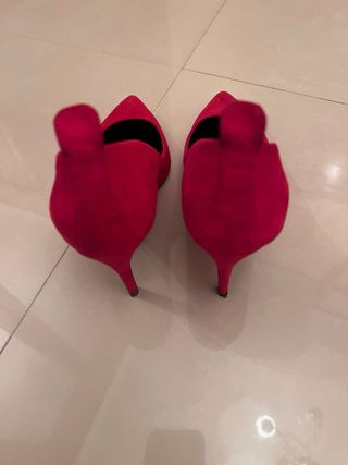 Lote 2 pares zapatos tacón talla 40