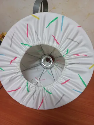 Lámpara infantil tela y plástico