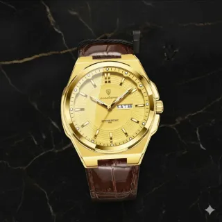 Reloj POEDAGAR Dorado y Marrón Hombre