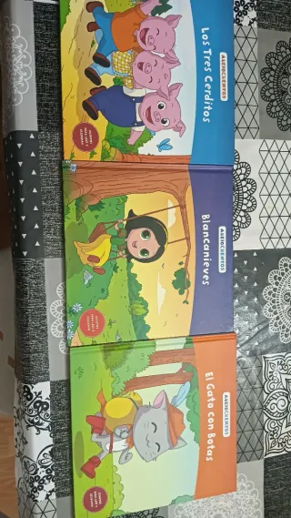 4 audiolibros salvat +sus figuras +3 cuentos solos