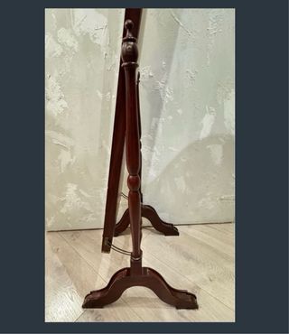 Specchio da terra vintage in legno massello basculante