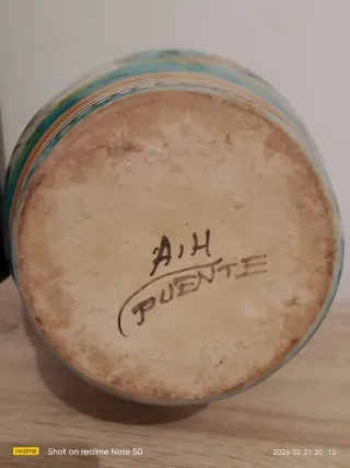 Jarra de cerámica antigua grande 35 cm de alto