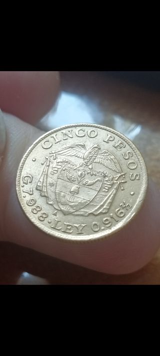 Moneda República de Colombia 1919,5 pesos oro