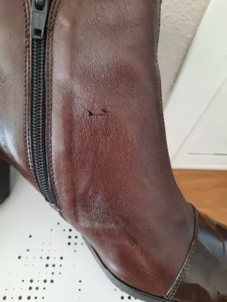 BOTINES HISPANITAS PIEL MARRÓN TALLA 39