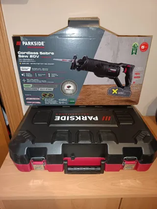 Sierra Sable Parkside 20V + Batería + Cargador