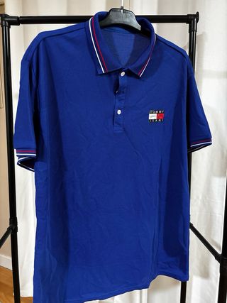 Camisa Polo Tommy Jeans Hombre Azul