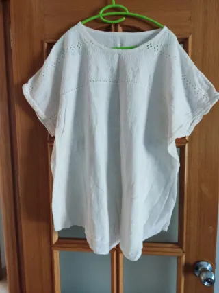 Blusa blanca talla XXXL