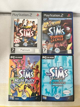 Lote 4 Juegos Los Sims PS2 y PC