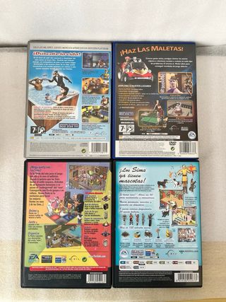 Lote 4 Juegos Los Sims PS2 y PC