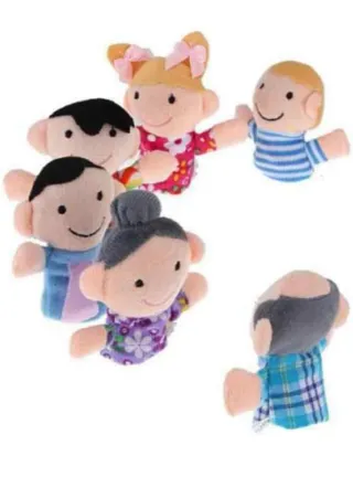 Marionetas Dedos Familia Montessori