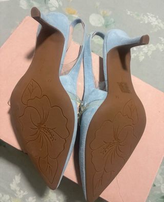 Zapatos Marian Talla 38 Azul Cielo