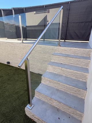 Barandilla de cristal para exterior