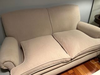 Dos Sofá de 3 plazas artesano beige