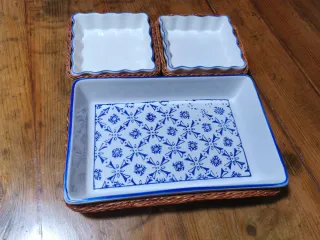 Set Antipastiera Casa Reggia Ceramica Blu
